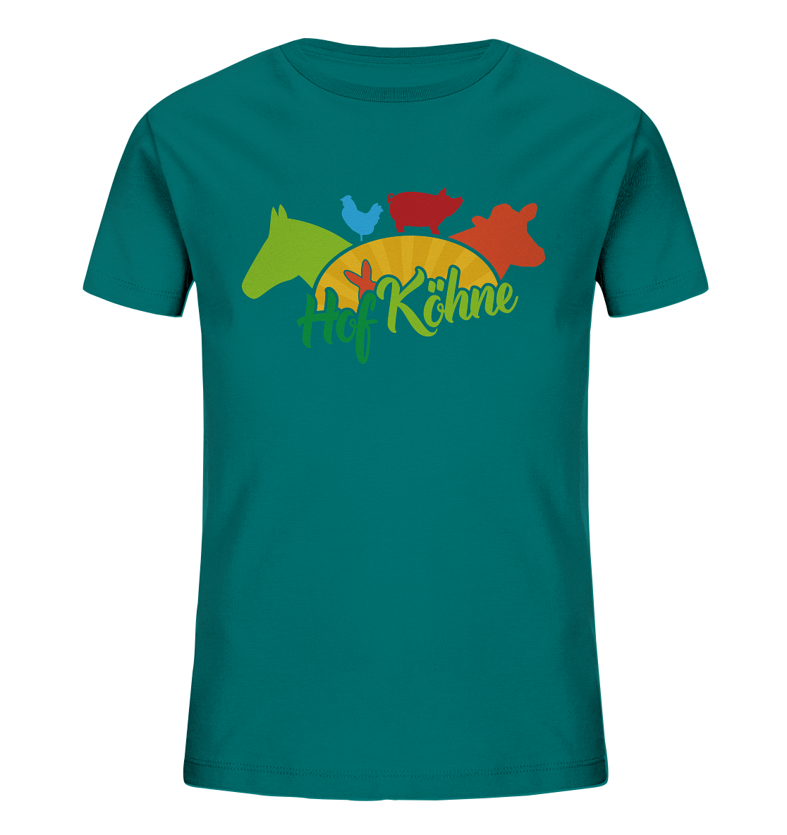 Kinder Bio T-Shirt großer Druck - Hof Köhne