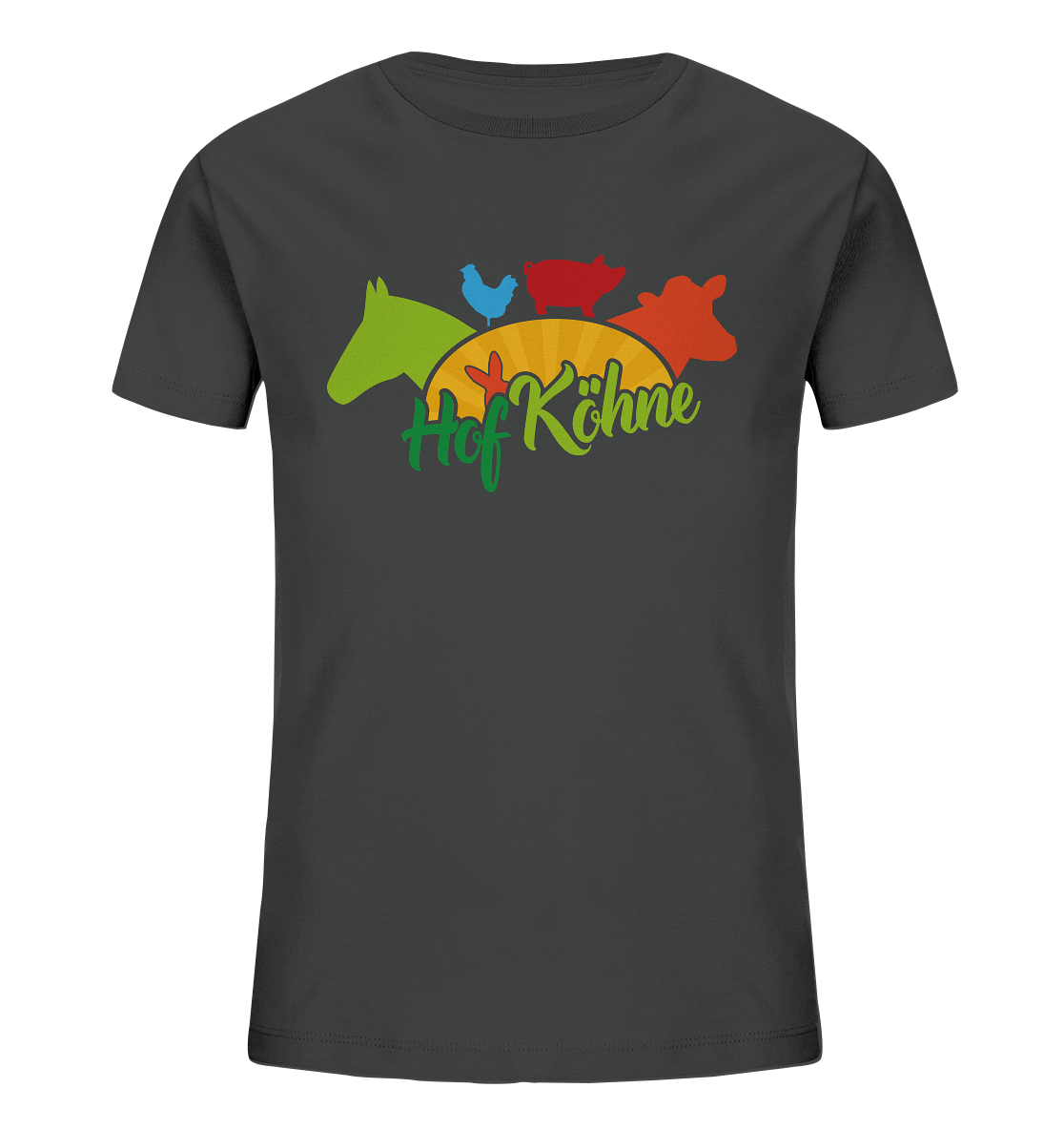 Kinder Bio T-Shirt großer Druck - Hof Köhne